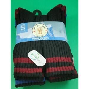 Polar Heat Nanuuq Men's Winter Boot Socks 6 Pairs - Shoe Size 7-12